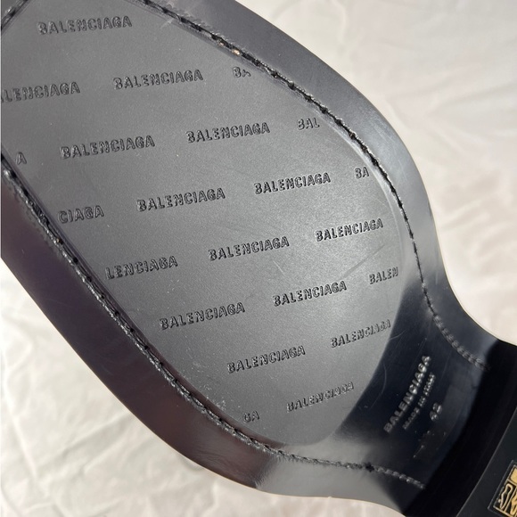 BALENCIAGA I Love Paris Men's Black Canvas Laces Up Marked as 42 9US - Picture 5 of 14